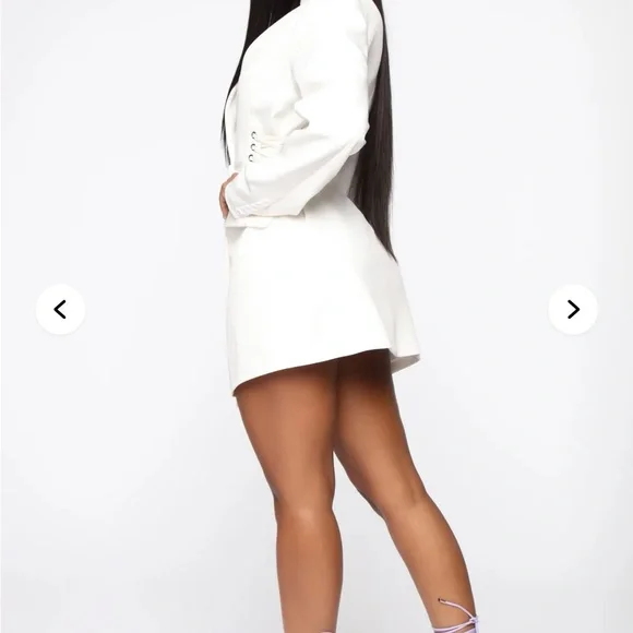Boardin' Jets Blazer Dress - White a Fashion Nova x Cardi B collab - Picture 3 of 7